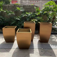 戶外不銹鋼花箱異形花缽大型可移動花槽鐵藝花架廣場花壇室外花盆J-22公司貨