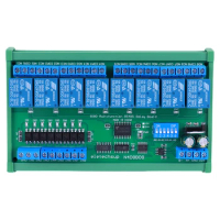 DC 12V 24V 8CH Isolated Input 8CH Output Modbus RTU Control Switch Board DIN35 C45 Rail Relay Module Switch Relay Board Module