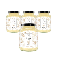 【究愛燕窩】蜜菊鮮採蘆薈四入組380ml/瓶(飽滿果肉/清熱生津/蜂蜜菊花/淡雅清甜)