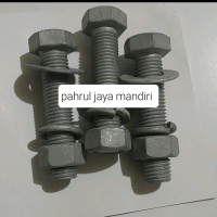 Baut Baja 8.8 Hotdip Galvanis Galvanized M12 x 30