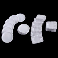 Tableware Doll House Trays Simulation Food Plates Mini Food Dishes White Plastic Miniature Dish Doll House Accessories