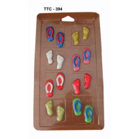 Cetakan mika coklat, fondant sandal kaki TTC 329