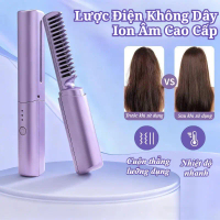 Lược Điện Không Dây Ion Âm Cao Cấp - Công Nghệ Ion Âm Chống Rối, Hư Tổn, Làm Mượt Tóc Nhanh Chóng - 