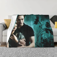 Edward Bella Vampire Plush Blanket The Twilight Saga Movie Creative Throw Blanket for Bed Sofa Couch 200x150cm Quilt