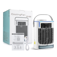 CPDD Adjustable Desk Cooling Fan Mini Evaporative Air Cooler Fan with 3 Speeds