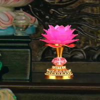 Buddhist Light Buddhism Prayer Lamps Altar Supplies Decoration Lotus Lamp for