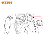 Bahagian Enjin Motosikal Luar Jalan OTOM DT230 MT250 Lengan Klac Rod Pivot Pemasangan Lengan Pivot