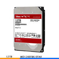 WD120EFBX/EFAX For WD 12TB 12T 3.5" 7200RPM Red Disc Plus Network Server NAS Hard Drive