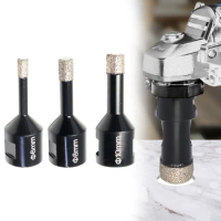 3pcs Brazed Diamond Drill Bit Hole Saw Opener Cutter Tile Marble Concrete Drilling Tools For M14 Thread Tooth Type Angle Grinder
