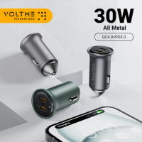 VOLTME USB C Car Charger Fast Charging 20W/24W/30W Type C Phone Charger For iPhone 14 13 Pro Huawei Xiaomi Samsung S22 Ultra
