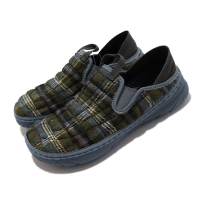 Merrell 休閒鞋 Hut Moc 懶人鞋 格紋 女鞋 鞋口鬆緊帶 後跟可踩 一鞋兩穿 綠 藍 ML002460