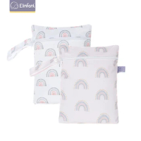 Elinfant Wet Dry Bag Mini Baby Diaper Bag Nappy Bag 18*25cm Waterproof Reusable Washable Diaper Bag