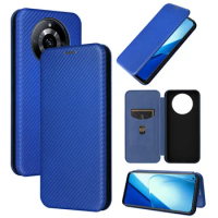 For OPPO Realme 11 5G Case Luxury Flip Carbon Fiber Skin Magnetic Adsorption For OPPO Realme 11 5G Phone Bags