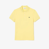 【LACOSTE】男裝-經典修身短袖Polo衫(黃色)