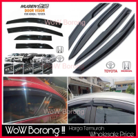 (4 PCS) Mugen Air Press Window Mugen Door Visor For Honda Toyota Civic City GM6 HRV BRV Jazz Vios Ci