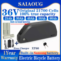 36V 50Ah 60Ah POLLY battery pack 30Ah 40Ah ebike akku with Brand cell for 350w 500w 1000w 3000w ebike batteries+Charger