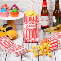 Leak-proof Grease Resistant Popcorn Bags Paper Sleeves Popcorn Box for Popcorn Machine