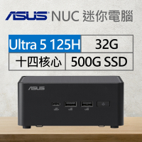 華碩系列【mini水瓶座】125H十四核 迷你電腦(32G/500G SSD)《RNUC14RVHU500009I》