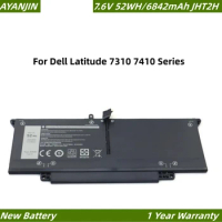 JHT2H 52WH Laptop Battery for Dell Latitude 7310 7410 Series 35J09 0YJ9RP 009YYF 07CXN6 04V5X2 0HRGYV