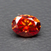 Moissanite Colored Stone Garnet Color Oval Cut with GRA Report Lab Grown Gemstone Jewelry Making Materials Diamond Free Shipping