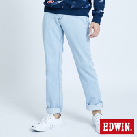 EDWIN 加大碼 FLEX高腰直筒牛仔褲-男-重漂藍