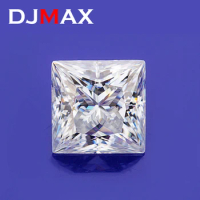 DJMAX Rare Princess Cut Moissanite Loose Stone 0.35-10ct Super White Certified Princess Square Shape Moissanite Diamonds