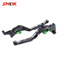 SMOK Motorcycle Accessories CNC Aluminum Alloy Adjustable Folding Extendable Brake Clutch Levers For Kawasaki Z125 Pro
