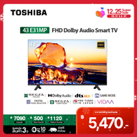 Five year warranty Toshiba 43E31MP ทีวี 43 นิ้ว Full HD Wifi Smart รุ่น Dolby Audio