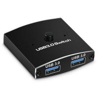 【易控王】1x2/2x1 USB3.0雙向切換器 一進二出 二進一出 一鍵切換 廣泛相容(40-123-01)