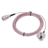5 M/16.4ft EXTENSION COAXIAL Feeder CABLE สำหรับเสาอากาศวิทยุมือถือวิทยุรถยนต์