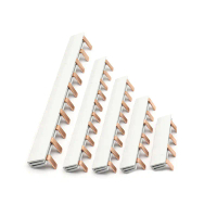 Blok Terminal Bar Tembaga Busbar Jenis Pin, 1 / 2P, Untuk Penyambung Suis Udara MCB DZ47, Penyambung