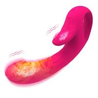 3 in 1 rabbit vibrator sex toys for woman tongue vibrator massager licking tongue vibrator