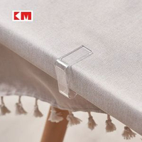 KM - E20【大號 / 4 枚入】家用桌布防滑固定器 透明台布防跑固定夾 桌角檯布固定扣【KM6275】