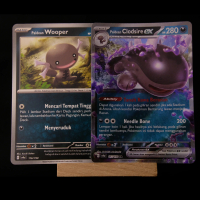 Paldean Wooper & Clodsire ex Evoline SV4a 117/190 RR Harta Berkilau ex - Kartu TCG Pokemon Indonesia