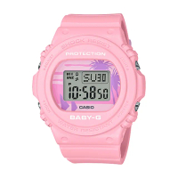 【CASIO 卡西歐】BABY-G 海灘風情電子錶 橡膠錶帶 芭比粉 防水200米(BGD-570BC-4)