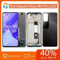 Original 100% Test For Xiaomi Poco M3 Pro 5G LCD M2103K19PG M2103K19PI Display Touch Digitizer For Poco M3 Pro Screen with Frame