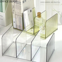 OFFICE DEPOT Thiết thực Ba ngăn Giày ống trong suốt Tái sử dụng Chống trượt Kệ sách để bàn Dày Tiết 