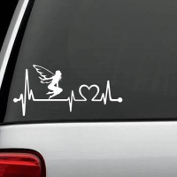 Elf Heartbeat Monitor Design Car Truck Surface Art Painting Window Bumper Vinyl Decorative Sticker