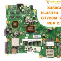 Original for ASUS X450CC laptop motherboard with I5-3337U CPU 4GB RAM GT720M 2GB GPU REV 2.1 tested good