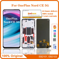 6.43''Original AMOLED For OnePlus Nord CE 5G EB2101 LCD Display Touch Screen Digitizer For OnePlus Nord Core Edition EB2103 LCD