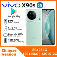 VIVO X90s 5G SmartPhone Android Dimensity 9200+ 6.78inches Screen ROM 256GB 50MP Camera 4810 mAh 120W NFC used phone