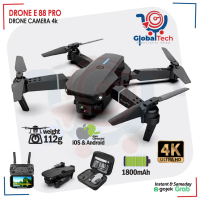 Drone E88pro 4K Ultra HD Foldable Drone Lipat Single Camera