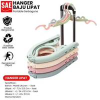 HANGER LIPAT MAGIC PORTABLE TRAVEL GANTUNGAN BAJU LIPAT SERBAGUNA HANGER PORTABLE MAGIC HANGER 12 PC