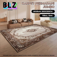 BOLIZUN Karpet Permadani Ruang Keluarga Karpet Ruang tamu Ukuran JUMBO 200x300cm Tebal 5mmm Anti Sli