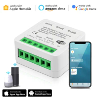 Apple Homekit Smart WiFi Light Switch Module Smart Home Automation DIY Breaker voice Control Compatible With Alexa Google Home