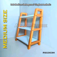 (RSG003M) Rak Bumbu dapur serbaguna susun 3 tingkat size medium, terlaris, best seller, rak kosmetik
