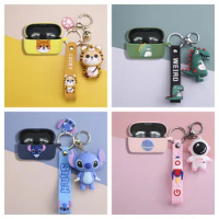 Cute Cartoon Anime Role Stitch Dinosaur Soft Silicone Earphone Case for Jabra Elite 85t Protective Cover with Lovely Keychain