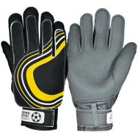1 Pair Anti-Slip Kids Goalie Gloves Wear Resistant Goalkeeper Gloves Soccer Goalkeeper Gloves