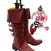 Perona Boots Cosplay Anime One Piece Perona Cosplay Shoes Brown Boots Custom Made Any Size