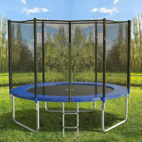 12FT Trampoline with Safety Enclosure Net， Heavy Duty Jumping Mat and Spring Cover Padding for Kids and Adults